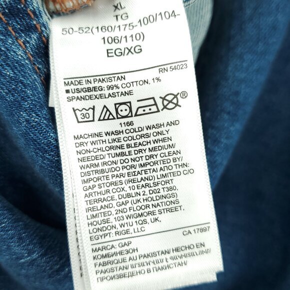 GAP Maternity Overalls Straight Leg XL Medium Indigo Blue - Picture 13 of 14